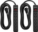 Dewenwils 2-PACK Power Strip Surge PROTECTOR,15 Ft Amp Circuit Breaker, 500 J. Fixed Price $37.99.