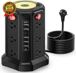 Surge Protector Power Strip Tower With 5 Usb Ports And Night Light 10FT. Fixed Price $28.42.