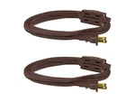 Clear Power 2PK 6FT 16/2, 3 Outlet Indoor Cords Brown Pack. Fixed Price $27.95.