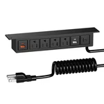 Qba Under Desk Power Strip With Usb-c 20W, Mount Outlet 5FT Spring Cor. Fixed Price $63.66.