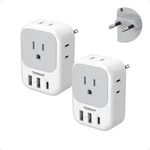2 Pack European Plug Adapter Usb C, Tessan To 4 Outlets 3. Fixed Price $54.99.