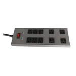 Commercial Electric Metal Box 15 Ft. 10-OUTLET Heavy Duty Surge Protector, Gray. Fixed Price $27.49.