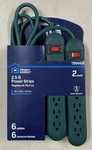 Two Power Strips 6 Outlets Per 2.5 Cord New Free Shipping. Fixed Price $17.49.