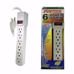 6 Outlet Power Cord Safety Circuit Breaker 1.5 Ft Heavy Duty Strip 14 Awg. Fixed Price $10.99.