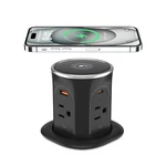 3.15IN Pop Up Countertop Outlet With 15W Wireless Charger, Max 20W Usb Power .... Fixed Price $118.82.
