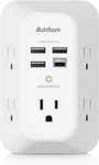 Addtam Usb Wall Charger Surge Protector 5 Outlet Extender With 4 Charging Po. Fixed Price $15.90.