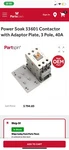 Power Soak Systems Inc, 33601, Contactor With Adaptor Plate, Pole, 40AMP. Fixed Price $409.00.