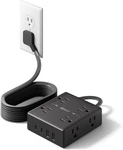 10FT Extension Cord With Multiple Outlets, Flat Plug Power Strip Surge Protector. Fixed Price $25.94.