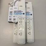 3 Pack 7-OUTLET Surge Protector Uninex Energy Saving Power Strip Grounded New. Fixed Price $24.99.