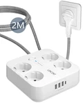Eu Plug Power Strip With 4 Ac Outlets+ Usb+ 1 Type +2M/3M Braided Cable Mult. Fixed Price $42.99.