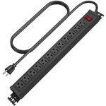 Hhsoet Rotating Mountable Power Strip, 12 Outlet Wall Surge PROTECTOR,1.... Fixed Price $39.03.