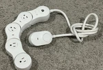 Quirky Pivot Power Genius Outlet Strip - Flexible And Bendable 4 White. Fixed Price $19.99.