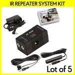 5 Pack Ir Signal Extender System Infrared Repeater 2 Emitters + 1 Box. Fixed Price $161.49.