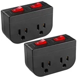 Grounded Outlet With Double On Off Switch,vseer 2 Port Pack, Black. Fixed Price $17.37.