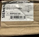 Siemens BSPD3C100 Bolt-shield Surge Protector On Brand New In Box. Fixed Price $292.50.