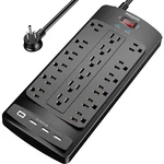 18 Outlets Surge Protector Power Strip - 6 Feet Flat Plug Heavy Duty Extensio.... Fixed Price $26.99.