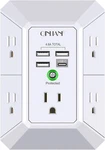 Wall Charger, Surge Protector, Qinlianf 5 Outlet Extender With 4 Usb Charging Po. Fixed Price $30.00.