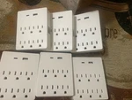 Lot Of 15AMP Grounded 6-OUTLET Wall Tap W/ Usb & White Commercial Electric. Fixed Price $35.99.