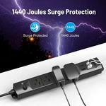 Wseasonlc Surge Protector Power Strip W/usb,ultra Thin Flat Plug 3FT Extension. Fixed Price $33.98.