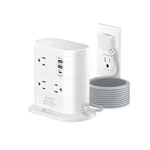 Overtop Tower Power Strip With Surge Protection, Nightlight Flat Pl... Fast Ship. Fixed Price $30.17.