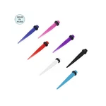Uv Acrylic Spike Design Ear Plugs Taper/stretcher 10 Gauge - 7 Colors Available. Fixed Price $11.50.