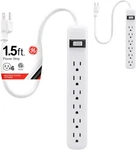 Ge 6-OUTLET Power Strip, 2 Pack, 1.5 Ft Extension Cord, Heavy Duty Plug, Grounde. Fixed Price $13.76.
