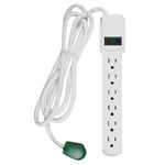 Gogreen Power 6 Outlet Surge Protector With Ft. Heavy Duty Cord - White. Fixed Price $11.95.