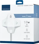 Insignia 5 Outlet Desktop Power Strip White Usb-c & Usb-a Charging Station New. Fixed Price $19.99.