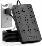 Surge Protector Power STRIP-14 Outlets And 6 Usb Ports, Feet Flat Plug Extensi. Fixed Price $39.55.