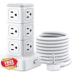 Ntonpower Tower Surge Protector 10FT 12 Ac 4 (2 Usb-c) Flat Plug. Fixed Price $46.99.