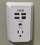 Outlet Surge Protector Wall Mountable Charger With 3USB +1USBC Ports, 1875W. Fixed Price $13.95.