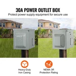 Vevor 30 Amp Rv Power Outlet Box, 125/250 Volt, Enclosed Lockable Outdoor Rec. Fixed Price $39.87.