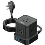 Toprek Power Strip With Usb, Upgraded Thin Plug C, BLACK-5FT. Fixed Price $30.29.