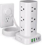 Power Strip Tower With Multiple Outlets, Flat Plug Surge Protector Extensi. Fixed Price $31.22.