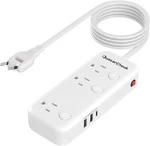 Prong Power Strip, To 3 Outlet Adapter, WHITE-5FT-2PIN. Fixed Price $30.56.