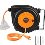 Vevor Retractable Extension Cord Reel, 30 Ft, Heavy Duty 16AWG/3C Sjtow Power. Fixed Price $54.70.