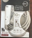 10 Foot Heavy Duty Extension Cord With 2.4A Fast Charging Ports Tamper Proof. Fixed Price $15.00.