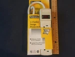 Fellowes 4 Outlet Surge Protector 3-FOOT Cord Joules No. 99038 New. Fixed Price $14.99.
