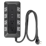 10-OUTLET Surge Protector 2 Usb-a And Usb-c 3540J 4' Braided. Fixed Price $22.99.