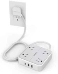 Flat Plug Power Strip, Tessan 5 Ft Ultra Thin Extension Cord With 3 Usb Wall .... Fixed Price $28.99.