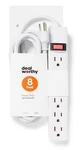 Deal Worthy 8' Power Strip 6 Grounded Outlets White New. Fixed Price $7.99.