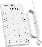 6.5FT Power Strip Surge Protector With 22 Ac Outlets And Usb Charging Ports. Fixed Price $42.97.