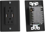 Rv Designer S860 Dual Outlet With Cover & 2 Usb Charge Ports Black. Fixed Price $57.42.