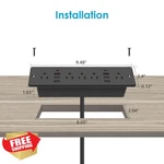 Hhsoet 13 In Recessed Power Strip Flat Plug 6 2 Usb-c Black. Fixed Price $80.99.
