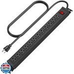 Hhsoet Rotating Mountable Power Strip, 12 Outlet Wall Surge Protector,. Fixed Price $41.99.