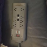 Belkin 8-OUTLET Surge Protector W/ Switch & Light, Gray F9C800-15. Fixed Price $19.50.