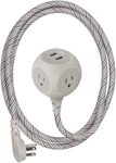 360 Electrical 6FT 3-OUTLET Habitat Premium Extension Cord W/2 Usb, French Gray. Fixed Price $19.99.