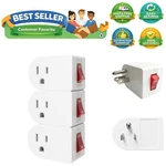Convenient 3 Pack Power Switch Outlet Adapters - Energy Efficient Design. Fixed Price $16.99.