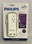 Philips Travel Surge Protector, Ac Outlets, Usb Charging Ports, 2.1. Fixed Price $32.49.