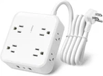 Bn-link 5 Ft Surge Protector Power Strip 8 Widely Outlets With 3 Usb Charging. Fixed Price $13.15.